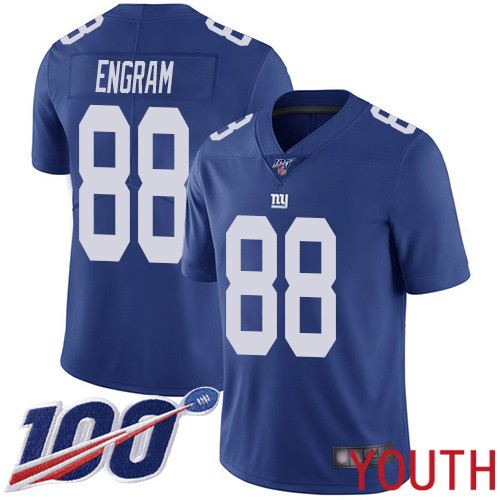 Youth New York Giants #88 Evan Engram Royal Blue Team Color Vapor Untouchable Limited Player 100th Season Football NFL Jersey->youth nfl jersey->Youth Jersey